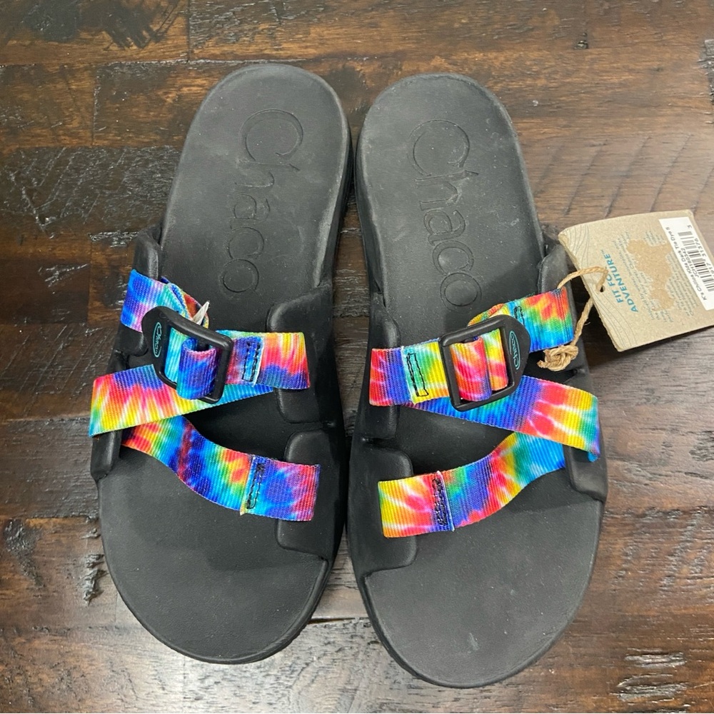 Chaco Chillos Slides for Kids NEW Dark Tie Dye Size 5